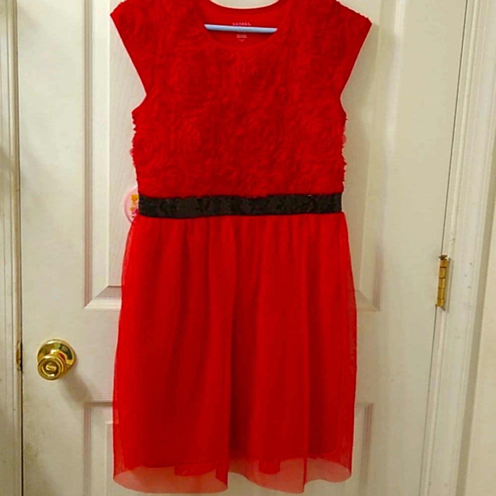 Red and Black Rose Dress